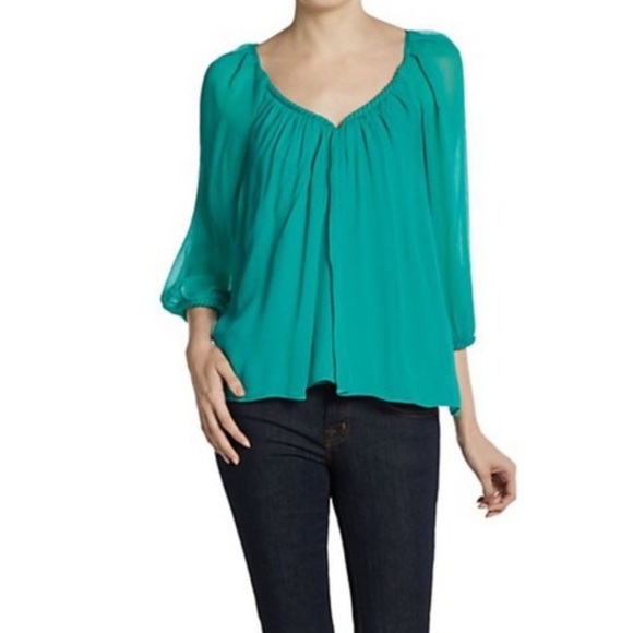 DVF black chiffon silk blouse - Picture 10 of 17